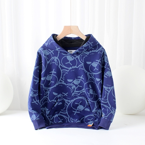 Áo khoác hoodie in hình gấu dễ thương dành cho bé trai