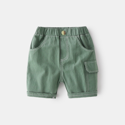 Quần short kaki túi hộp đơn giản cho bé trai