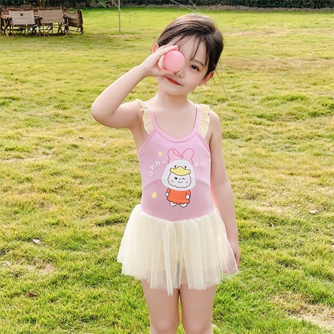 Bộ đồ bơi liền mảnh kiểu dáng công chúa dễ thương dành cho bé gái