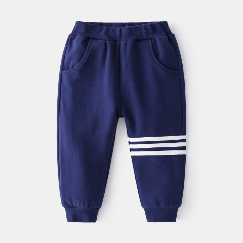 Bộ đồ thể thao cotton sọc dài tay cho bé trai
