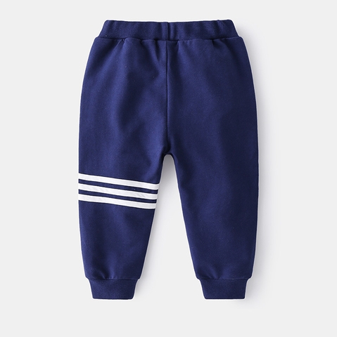 Bộ đồ thể thao cotton sọc dài tay cho bé trai