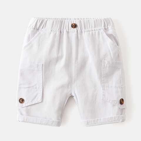 Quần short kaki bé trai phối túi phong cách Hàn Quốc