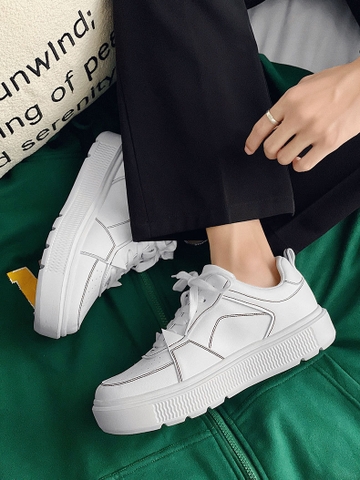 Giày sneaker nam kiểu ulzzang phối họa tiết đơn giản