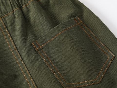 Quần short kaki thêu chữ phối viền cho bé trai