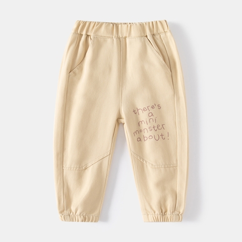 Quần kaki cotton thoải mái thấm hút mồ hôi cho bé trai