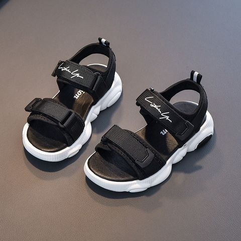 Giày sandal hở mũi kiểu dáng đơn giản chống trơn trượt dành cho bé trai