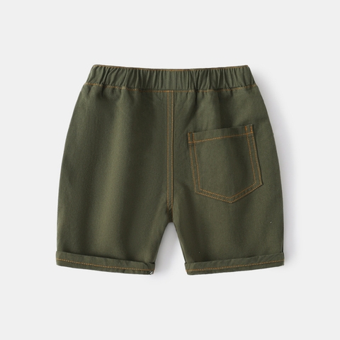 Quần short kaki thêu chữ phối viền cho bé trai