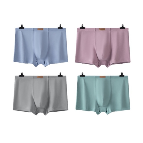 Quần lót boxer nam đơn giản cotton mềm mại siêu co giãn