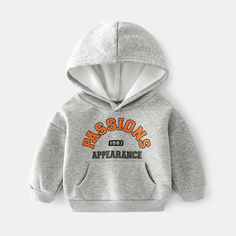 Áo khoác hoodie in chữ phong cách Hàn Quốc dành cho bé trai
