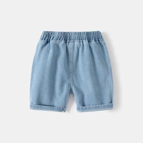 Quần short Denim phối túi hoạt hình khủng long dễ thương cho bé trai