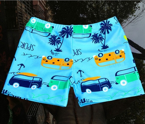Quần bơi boxer HURUN in hoạt hình dành cho bé trai