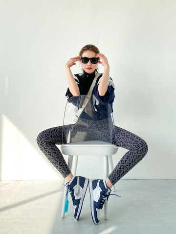 Quần legging dài chín tấc ôm dáng vải in độc đáo, phong cách Hàn Quốc dành cho nữ