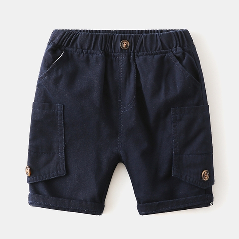 Quần short kaki bé trai phối túi phong cách Hàn Quốc