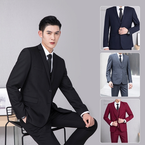 Bộ đồ vest nam kèm áo sơ mi kiểu dáng sang trọng, lịch lãm