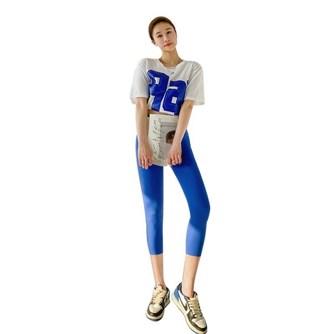 Quần legging nữ dài bảy tấc ôm dáng, phong cách Hàn Quốc dành cho các môn thể thao