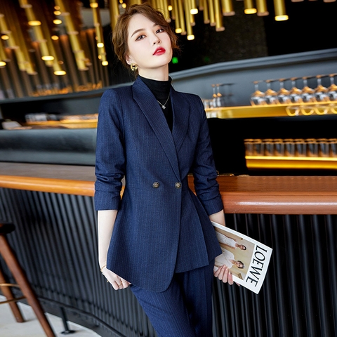 Bộ đồ vest cao cấp thiết kế ôm dáng, tà áo xếp ly một bên thời trang
