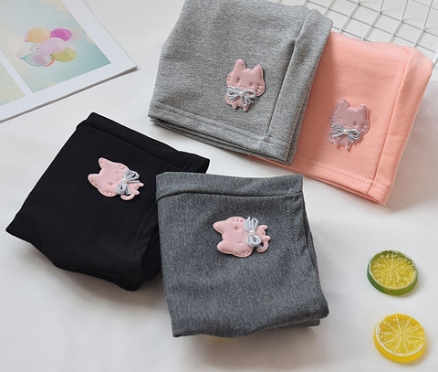 Quần short kiểu dáng thể thao in họa tiết mèo dễ thương dành cho bé gái