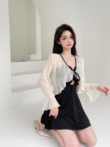 Bộ đồ bơi hai mảnh phối ren mỏng gợi cảm hợp thời trang quyến rũ