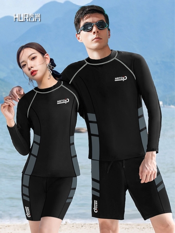 Bộ đồ bơi nam dài tay chống nắng kiểu dáng thể thao