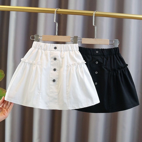 Chân váy phối cúc thời trang phong cách Hàn Quốc dành cho bé gái