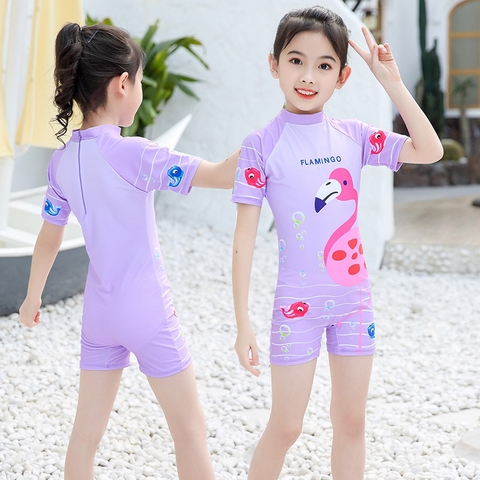 Đồ bơi liền mảnh in hình dễ thương vải nhanh khô dành cho bé gái