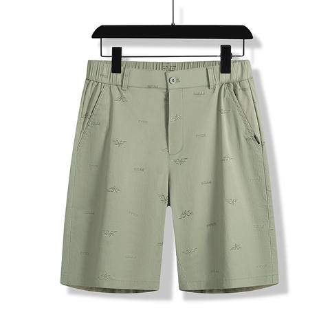Quần short kaki nam phối hoa văn nhỏ phong cách thời thượng