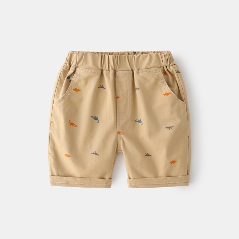 Quần short kaki chất cotton thoáng khí in hoạt hình cho bé trai