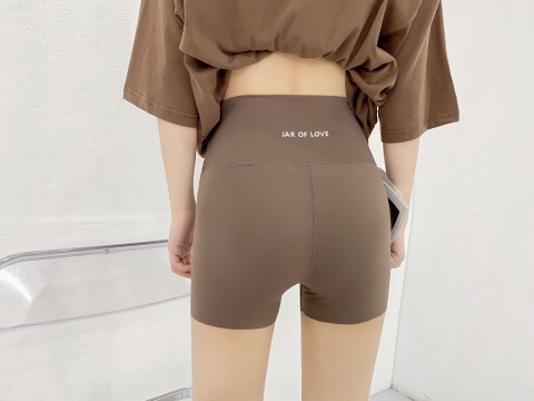 Quần legging nữ ngắn ôm dáng nâng mông cạp cao, phong cách Hàn Quốc