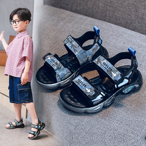 Giày sandal cỡ lớn đế mềm thời trang dành cho bé trai