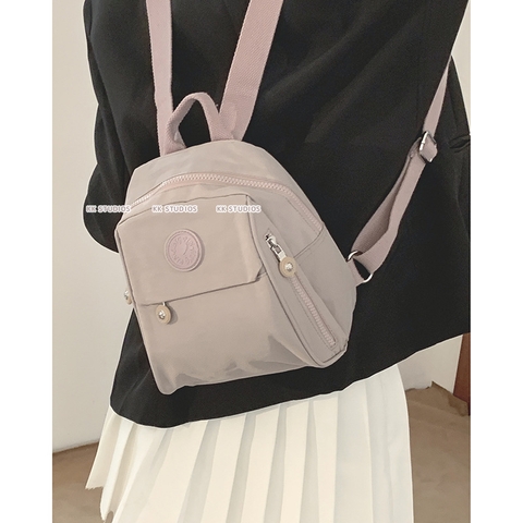 Balo nylon nhẹ, thiết kế đơn giản thời trang Hàn Quốc dành cho nữ