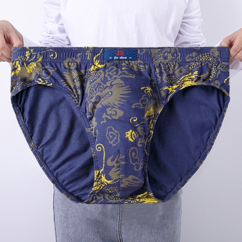 Quần lót nam lưng chun in họa tiết chất cotton co giãn
