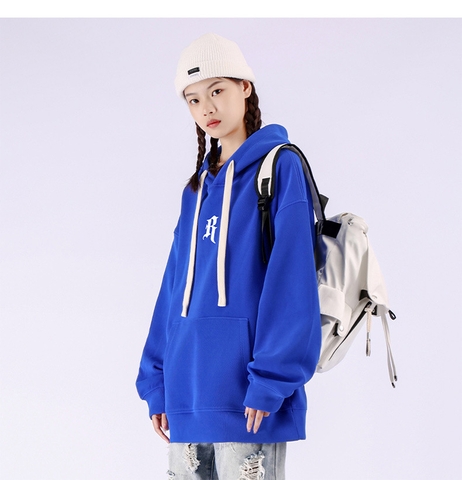 Áo hoodie unisex dài tay in chữ phong cách thời trang trung tính