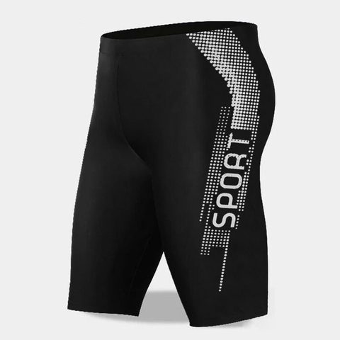 Quần bơi dáng lửng in chữ SPORTS thoáng khí dành cho nam