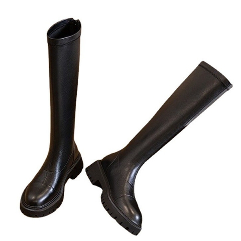 Giày boots Martin nữ co giãn cao tới đầu gối phiên bản Hàn Quốc