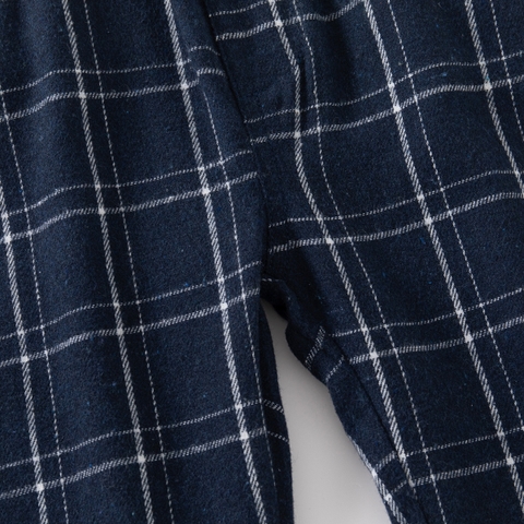 Quần dài cotton mềm mại họa tiết sọc caro cho bé trai