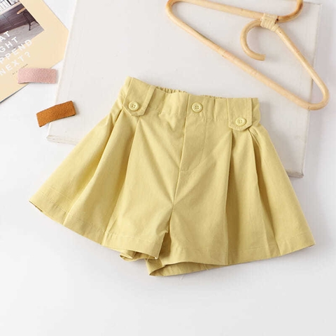 Quần short thể thao ống rộng vải cotton kiểu dáng mỏng phong cách thời trang Hàn Quốc dành cho bé gái