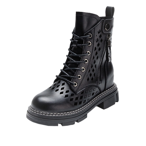 Giày boots da thoáng khí đầy cá tính phù hợp mùa hè