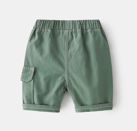 Quần short kaki túi hộp đơn giản cho bé trai