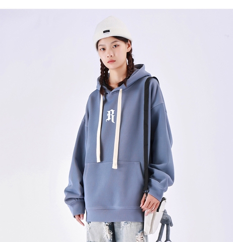 Áo hoodie unisex dài tay in chữ phong cách thời trang trung tính