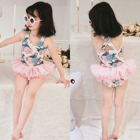 Bộ đồ bơi liền mảnh kiểu dáng mới váy xòe dễ thương dành cho bé gái