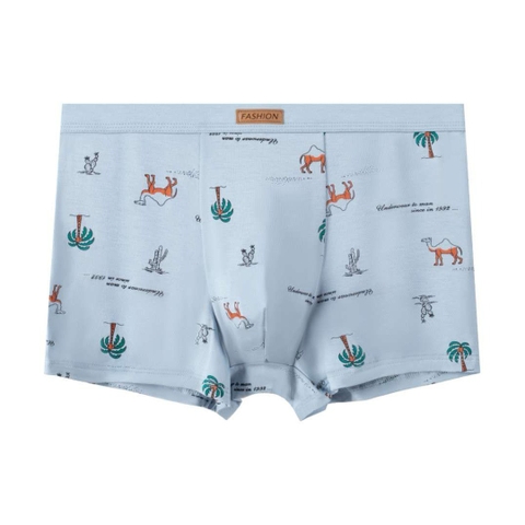 Quần lót boxer nam in hình thoáng khí siêu co giãn