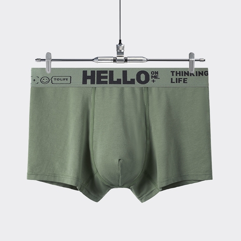 Quần lót boxer nam cạp chun in chữ cỡ lớn
