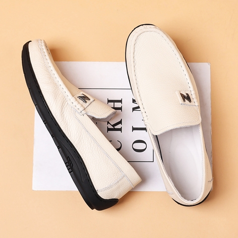 Giày da bò kiểu dáng slip-on công sở dành cho nam