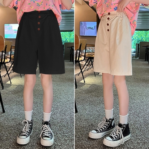 Quần short vải cotton kiểu dáng mỏng hợp thời trang dành cho bé gái