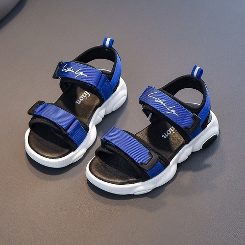 Giày sandal hở mũi kiểu dáng đơn giản chống trơn trượt dành cho bé trai