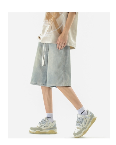 Quần short jean nam dây rút phù hợp thời trang năng động