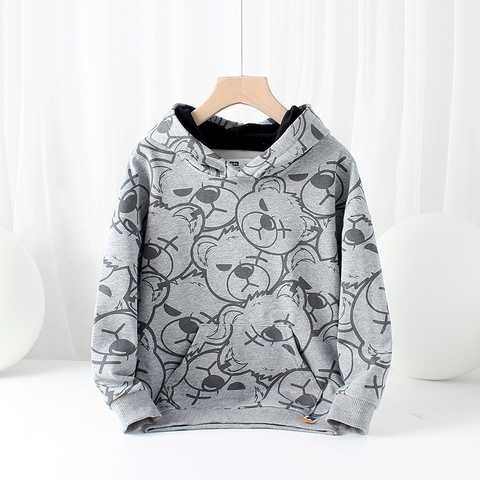 Áo khoác hoodie in hình gấu dễ thương dành cho bé trai