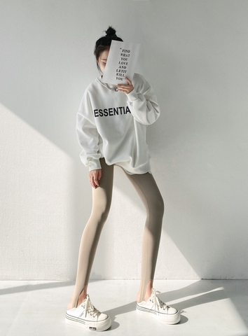 Quần legging vải da cá lưng cao ôm dáng dành cho nữ tập yoga