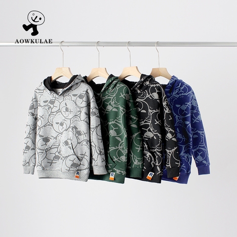 Áo khoác hoodie in hình gấu dễ thương dành cho bé trai