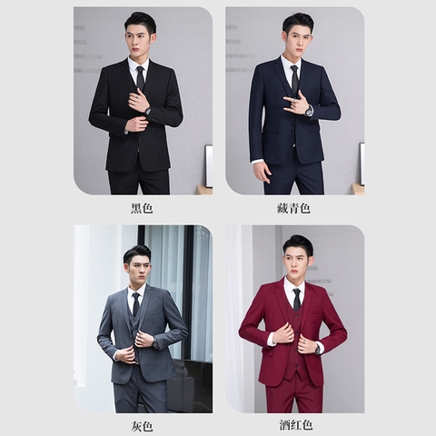 Bộ đồ vest nam kèm áo sơ mi kiểu dáng sang trọng, lịch lãm